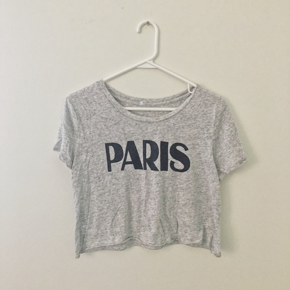 Paris Cropped tee